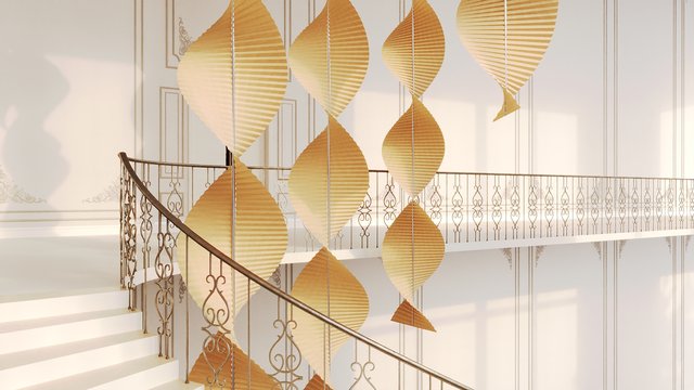 Plisse Kinetic - декор для лестничных пролетов