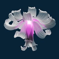 Люстра с RGB подсветкой, раскрывающаяся как цветок