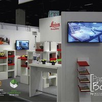Partitions made of non-flammable cardboard for exhibitions 