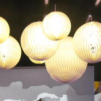 Бумажные светильники с сотовой структурой