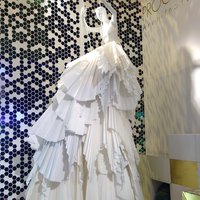 Арт-объект.  Платье из архитектурной бумаги