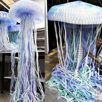 Decorative jellyfish made of paper. Decorator Larisa Zagrebelnaya 