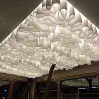 Декор потолка в кафе города Армавир. Тип потолка Wave ceiling