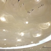 Декоративный потолок Wave ceiling крупным планом