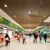 Interior design of Auchan stores 