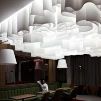 Ceiling design for the lobby of the Hilton Hotel in Novorossiysk 