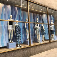 Store windows design for a clothes store 