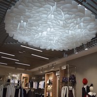 Designer Wave ceiling for a clothes store in Moscow 