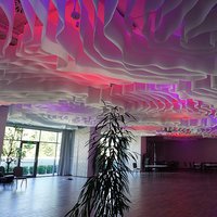 Beautiful backlit ceiling for cafes and restaurants 