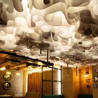 Красивое сочетание цветов в потолке Wave ceiling