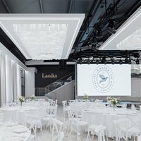 Красивый белый потолок. Фото из ресторана Lanika