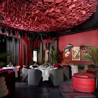 Декоративный потолок Wave® Ceiling глубокого красного оттенка