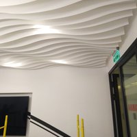 Огнестойкий ламельный потолок для офисов Drop Stripe