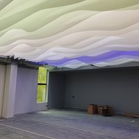 Ламельный потолок с подсветкой. Drop Stripe® ceiling