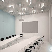 Decorative strip ceilings for offices 