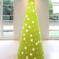 A New Year's tree made of non-flammable paper 