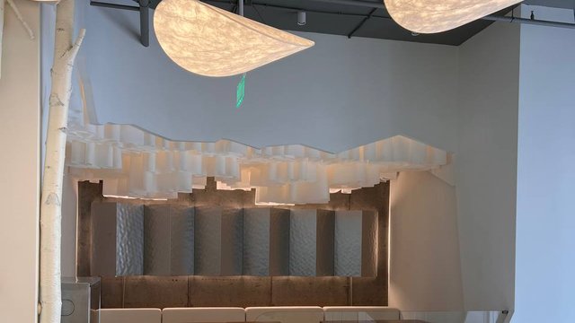 Легендарный потолок Wave в ресторане m2 Органик клуб