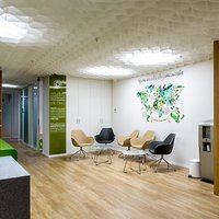 Non-flammable office ceiling for Yves Rocher 