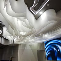 Laminated ceiling with LED lighting 