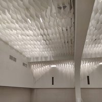 Подвесной потолок Drop Stripe® ceiling в бассейне. Рабочее фото.