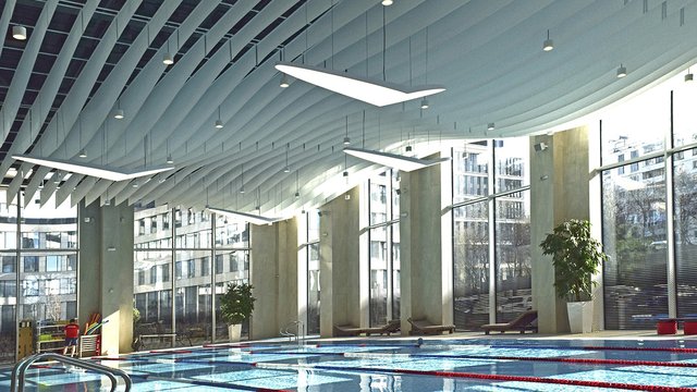 Потолок для бассейна в гостинице Radisson Blu Hotel
