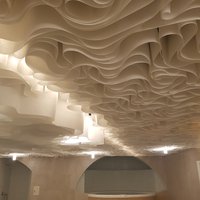 Wave ceiling не боится влаги! Оформление зоны СПА.