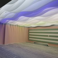 Потолок с разноцветной подсветкой