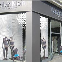 Paper partitions for a window by Calvin Klein 