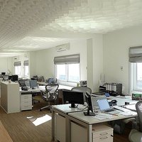 Honeycomb ceiling for the office 