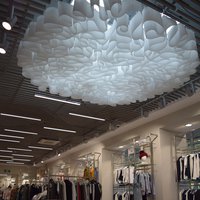 Вариант оформления потолка в магазине одежды