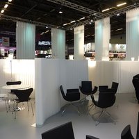 Partitions for zoning of the exhibition booth 